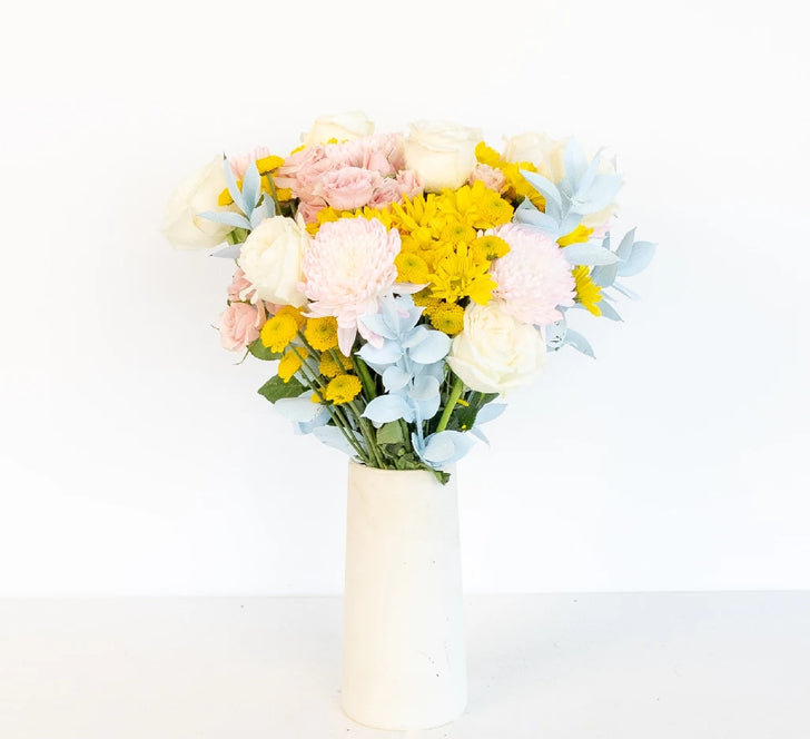 Sincerely Pink Flower Bouquet Vase - Image