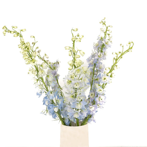Sky Blue Designer Delphinium Flower Vase - Image