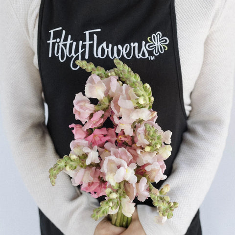 Snapdragon Light Pink Flower Apron - Image