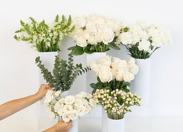 Snow White Bouquet Bar Flower Kit Close Up - Image