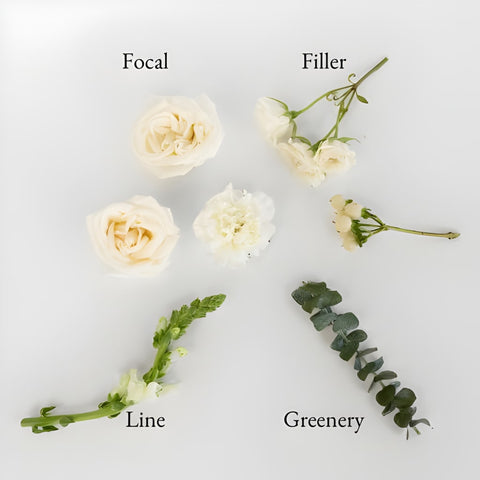 Snow White Bouquet Bar Flower Kit Stem - Image