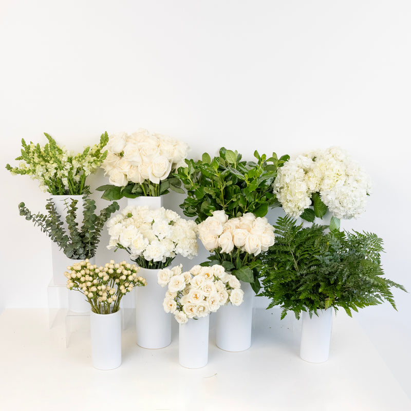 Snow White Diy Flower Kit Close Up - Image