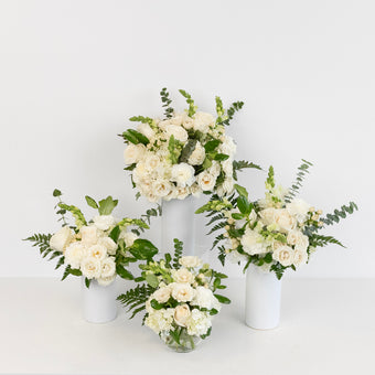 Snow White Flower Centerpiece Close Up - Image