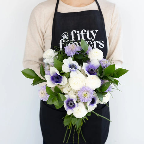 Soft Anemone Dreams Diy Flower Kit Apron - Image