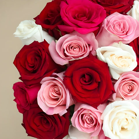 Something Special Vday Color Rose Bouquet Close Up - Image