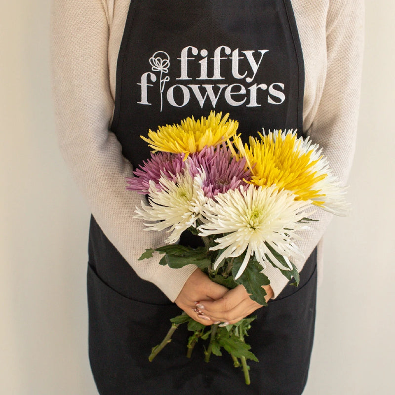 Spider Mum Assorted Colors Flower Vase - Image