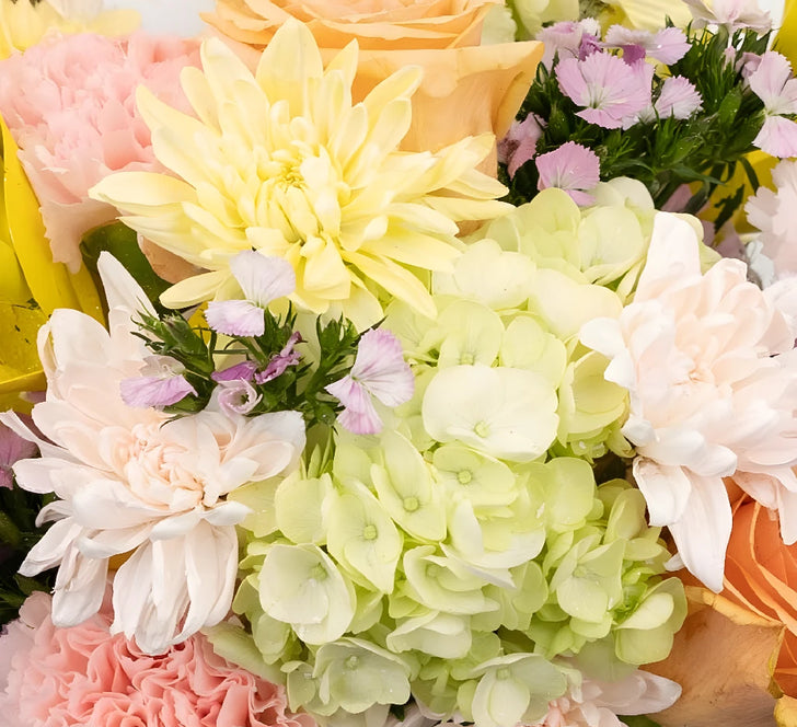 Spring Fling Pastel Flower Bouquet Close Up - Image