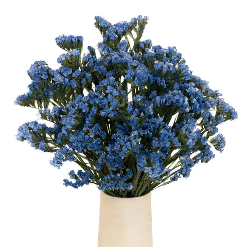 Statice Flower Jewel Blue Tinted Vase - Image