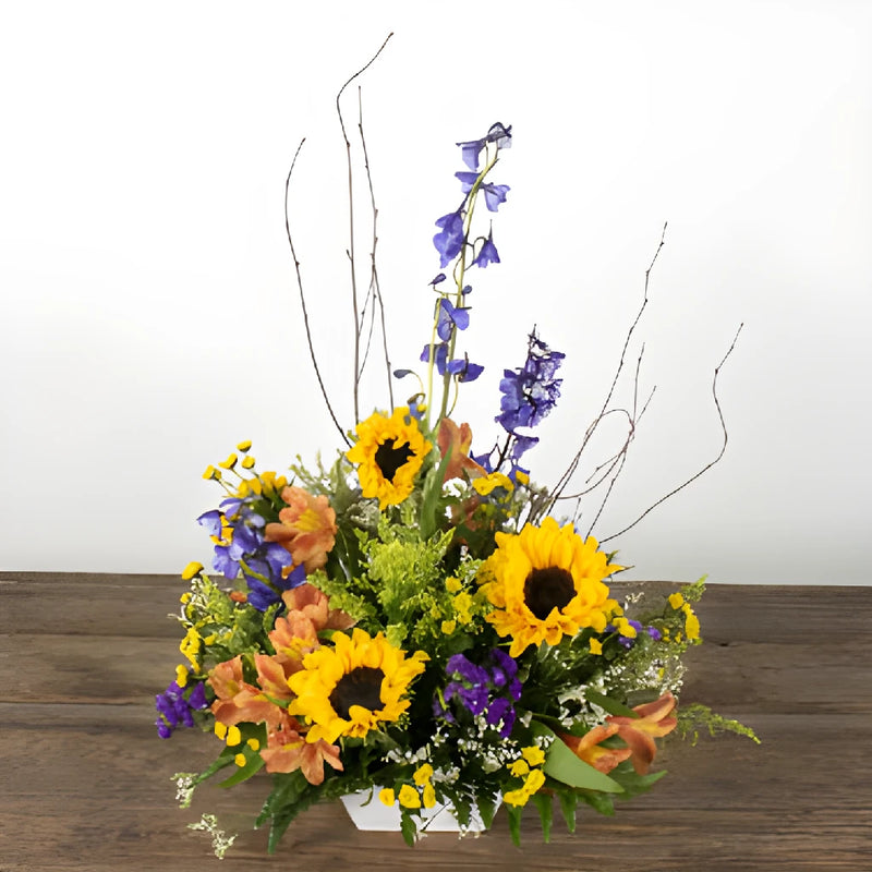 Sun Rays Yellow DIY Flower Centerpiece supplies