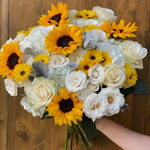 Sunny Skies Valentines Day Bouquet Hand - Image