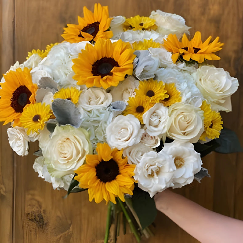 Sunny Skies Valentines Day Bouquet Hand - Image