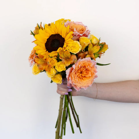 Sunny Velvet Flower Bouquet Bar Hand - Image