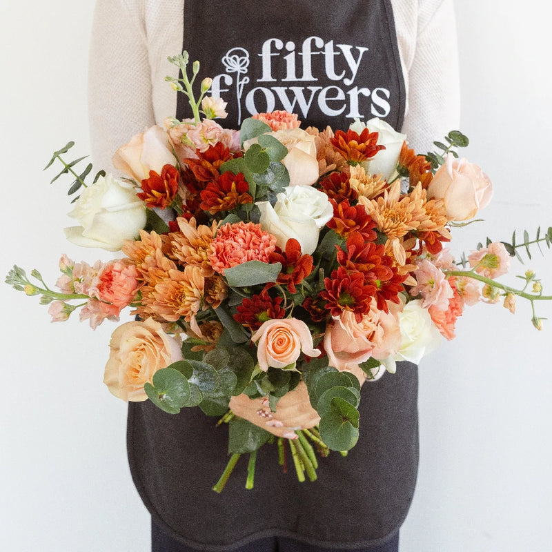 Sunrise Carnations Bouquet Bar Apron - Image