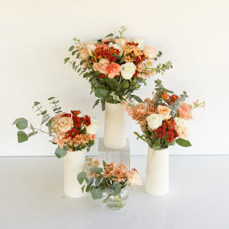 Sunrise Carnations Flower Centerpiece - Image