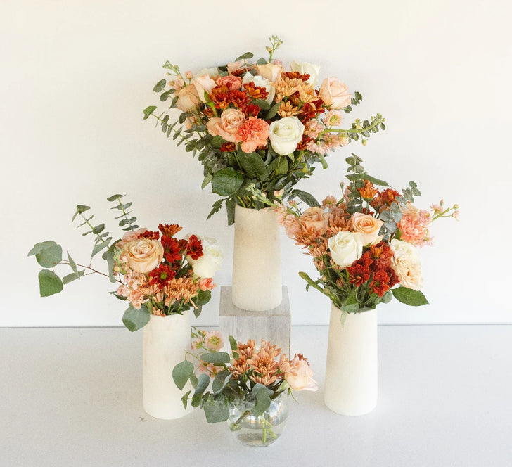 Sunrise Carnations Flower Centerpiece - Image
