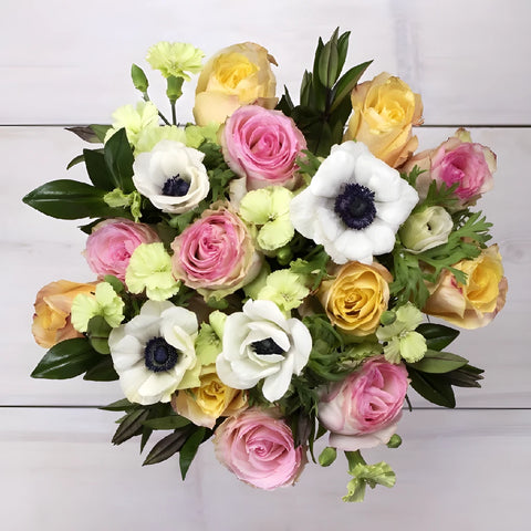 Sunset Love Valentines Flower Arrangement Vase - Image