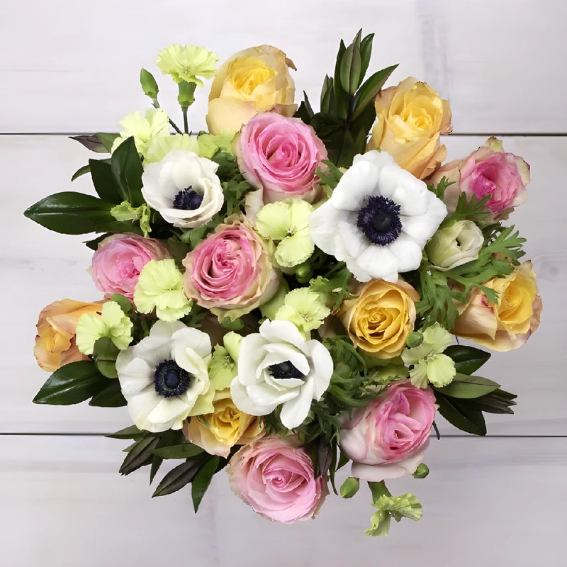 Sunset Love Valentines Flower Arrangement Vase - Image