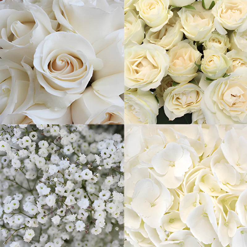 Sweet 16 White DIY Flower Kit Bunch