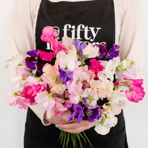 Sweet Pea Mix For Arranging Apron - Image