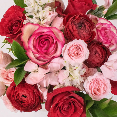 Sweet Pink Flower Bouquet Up Close
