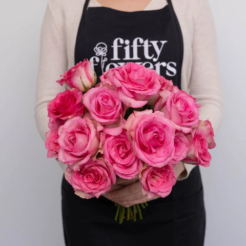 Sweet Unique Pink Rose Apron - Image