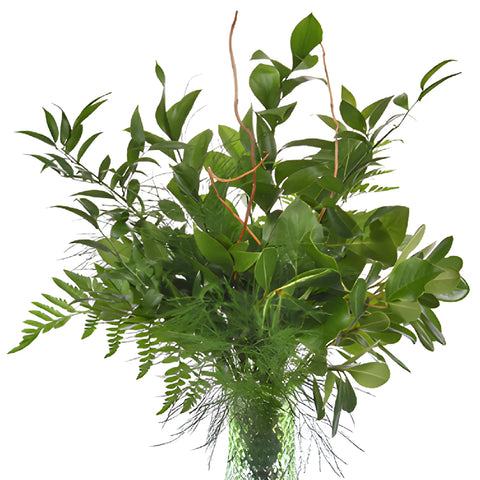 Leafy Textured Greenery Centerpiece