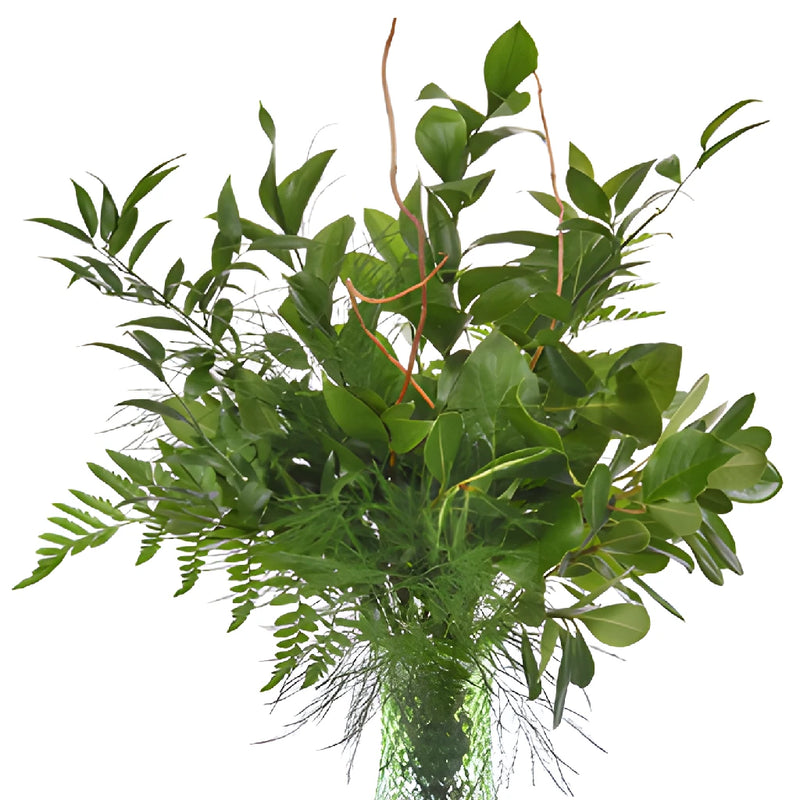 Leafy Textured Greenery Centerpiece