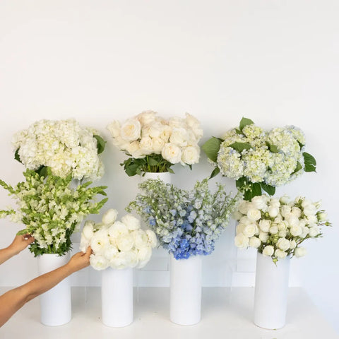 Timeless Dusty Blue Bouquet Bar Flower Kit Close Up - Image