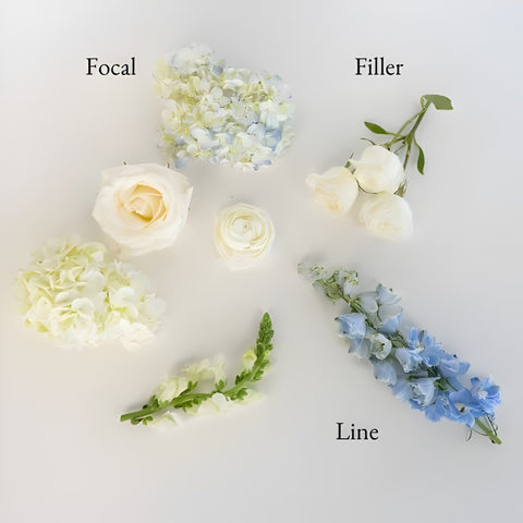 Timeless Dusty Blue Bouquet Bar Flower Kit Stem - Image