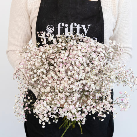 Tint Angel Pink Airbrushed Baby's Breath Flower Apron - Image
