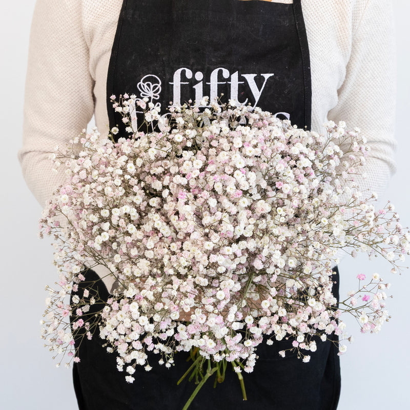 Tint Angel Pink Airbrushed Baby's Breath Flower Apron - Image