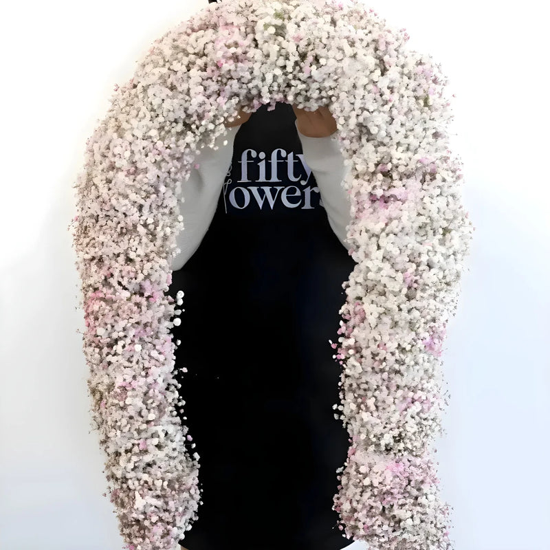 Tint Angel Pink Babys Breath Garland Apron - Image