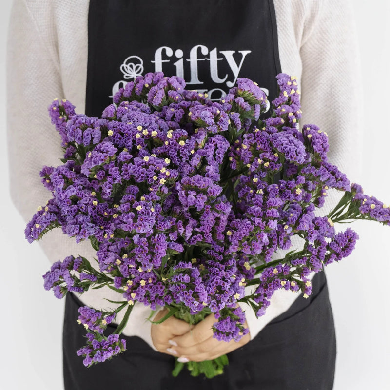 Tissue Culture Statice Purple Flower Apron - Image