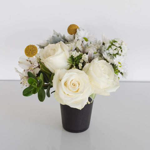 Touch Of Gold Mini Flower Bouquet Close Up - Image
