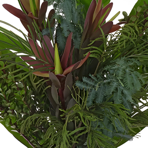 Touch of Red Greenery Centerpiece