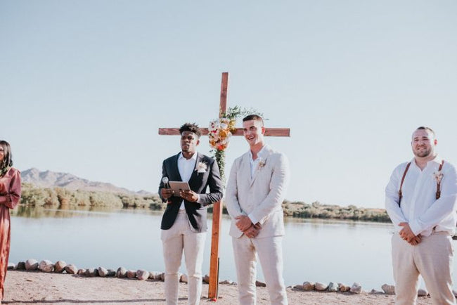 Trendy Minimalist Desert Wedding