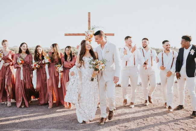 Trendy Minimalist Desert Wedding