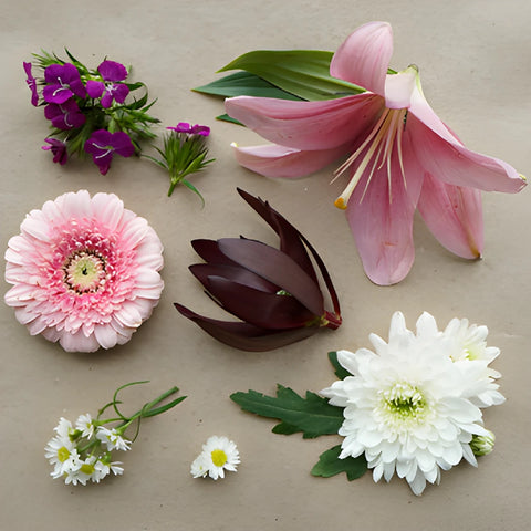 Tropical Passionfruit DIY Flower Kit Flatlay