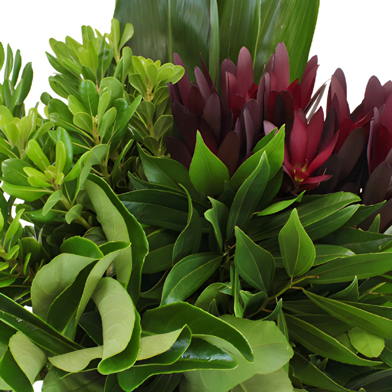 Tropical Wedding Greenery DIY Flower Kit Up Close