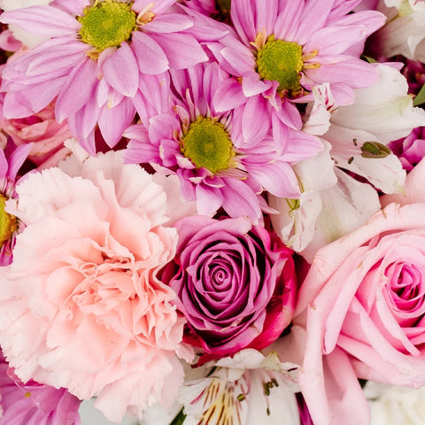 True Loves Kiss Lavender Rose Bouquet Close Up - Image