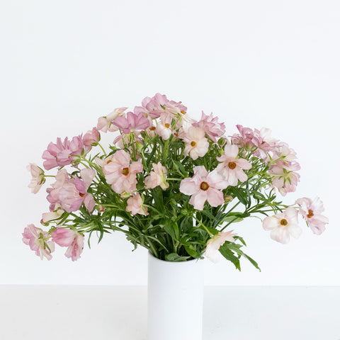 Unique Pink Butterfly Ranunculus Flower Vase - Image