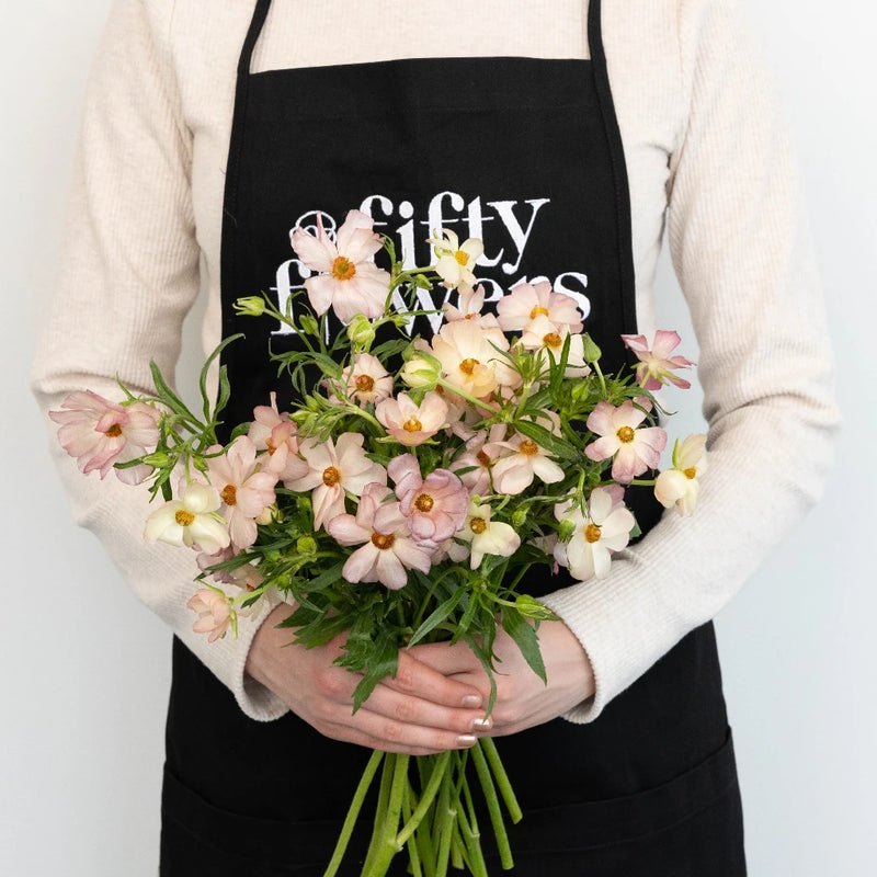 Unique Pink Butterfly Ranunculus Flower Apron - Image