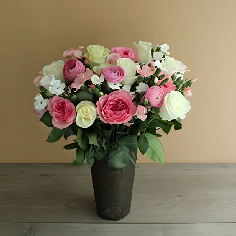 Valentines Day Rose Memories Arrangement Vase - Image