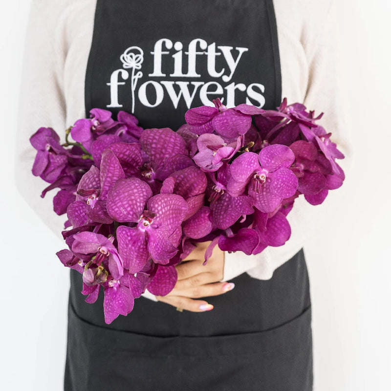Vanda Orchids Hot Pink Calypso Apron - Image