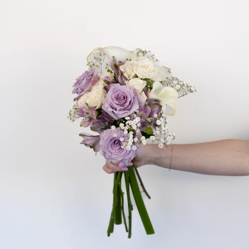 Velvet Purple Fresh Rose Diy Flower Kit Hand - Image