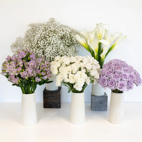 Velvet Purple Fresh Rose Diy Flower Kit Recipe - Image