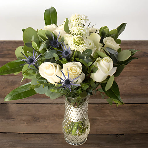 The Victoria and David Bouquet and Boutonniere