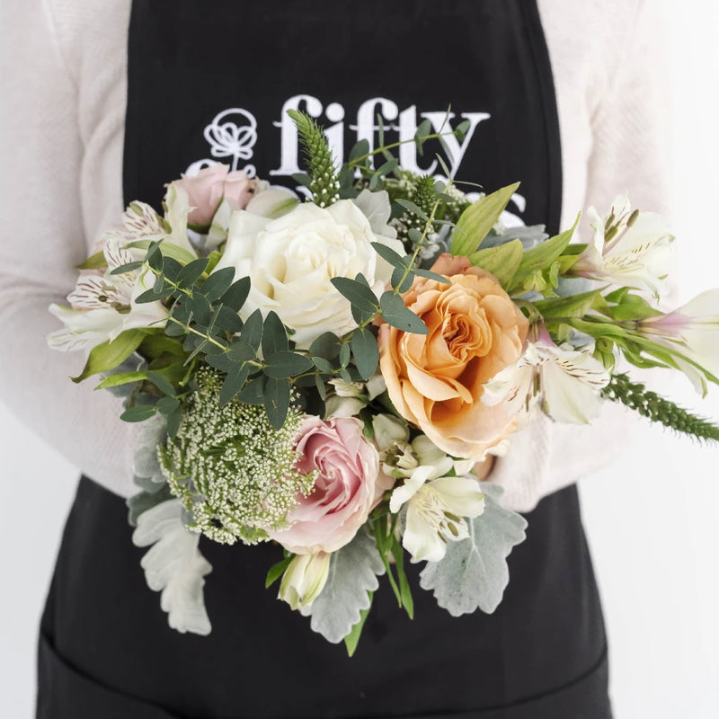 Victorian Peach Event Decorative Flower Arrangement Vase - Image