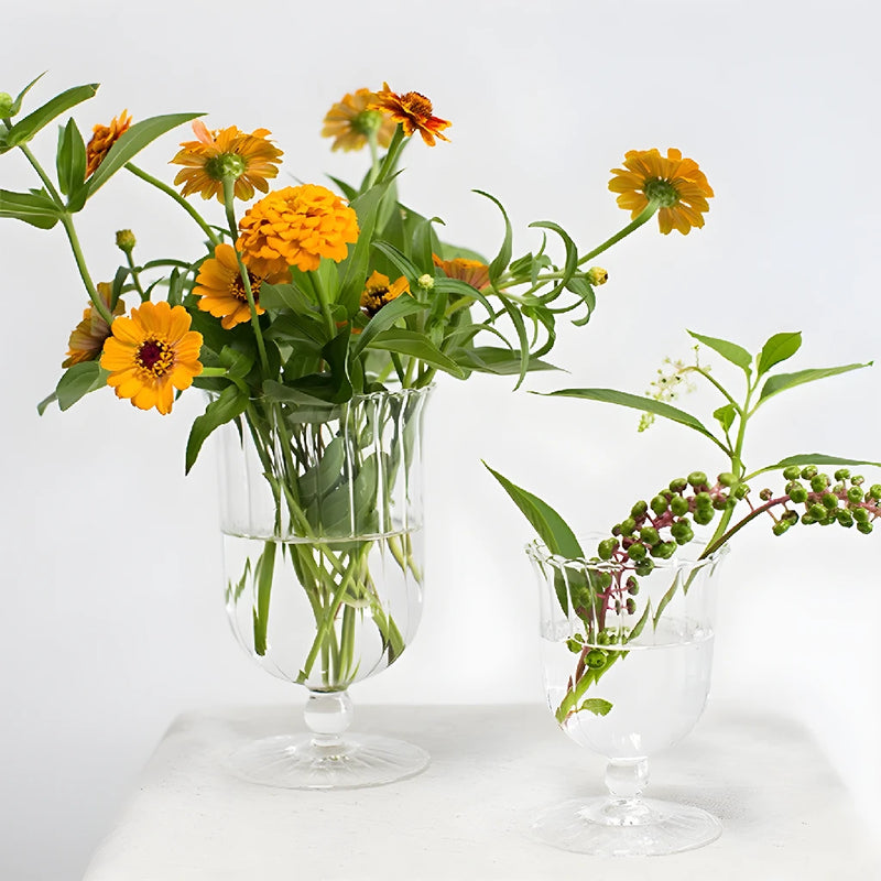 Vintage Toast Glass Flower Vase Vase - Image