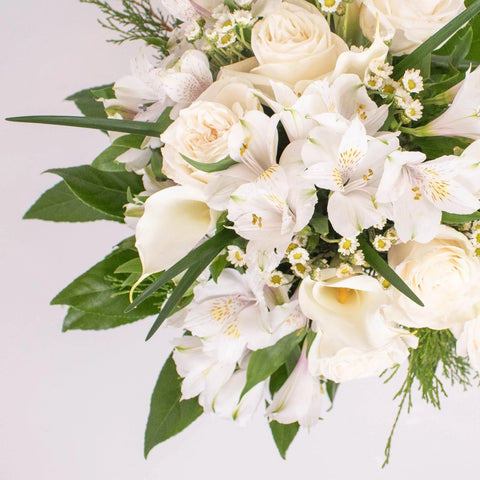 Gentle Garden White Calla Lily Flower Bouquet